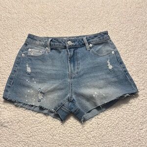 Juicy Couture Light Blue Distressed Jean Shorts